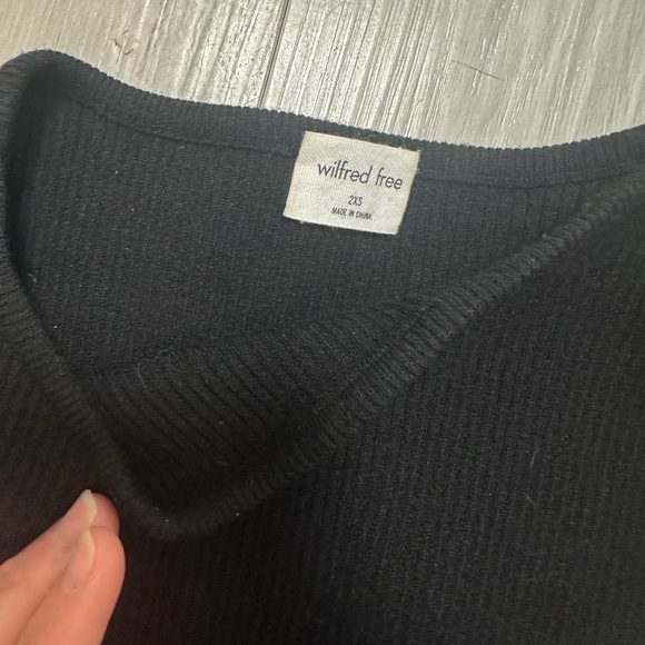 Aritzia Black Cutout knit Dress - Picture 4 of 4